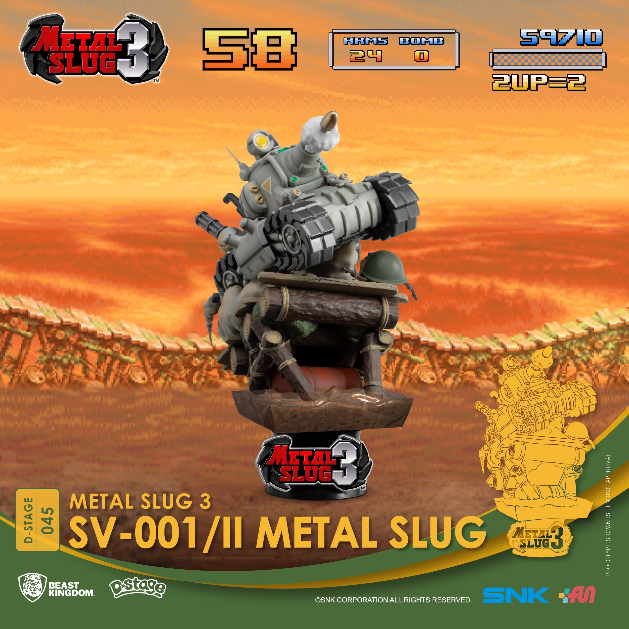 Beast Kingdom DS-045 SNK Metal Slug 3-SV-001/II Metal Slug Diorama Sta –  Beast Kingdom SEA