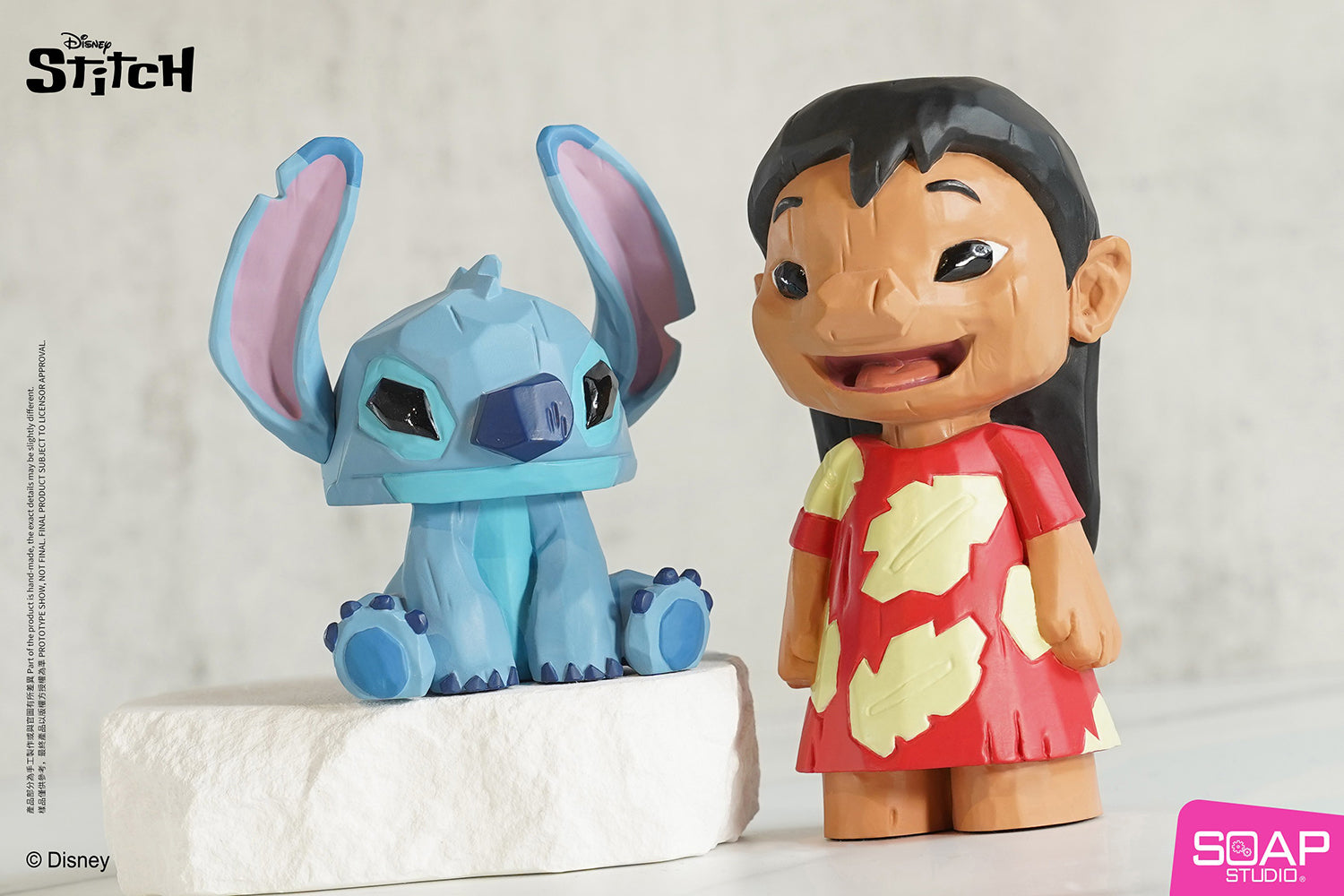 Soap Studio DY023 Stitch and Lilo Faux Wood Totem Carving Statue
