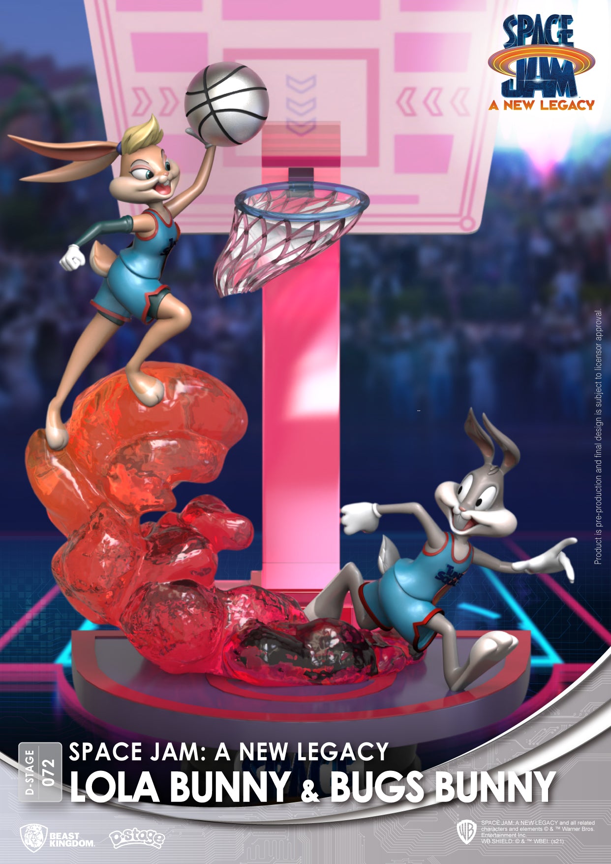 Beast Kingdom DS-072 Warner Bros. Space Jam A New Legacy: Lola Bunny & Bugs Bunny Diorama Stage D-Stage Figure Statue (Standard Version)