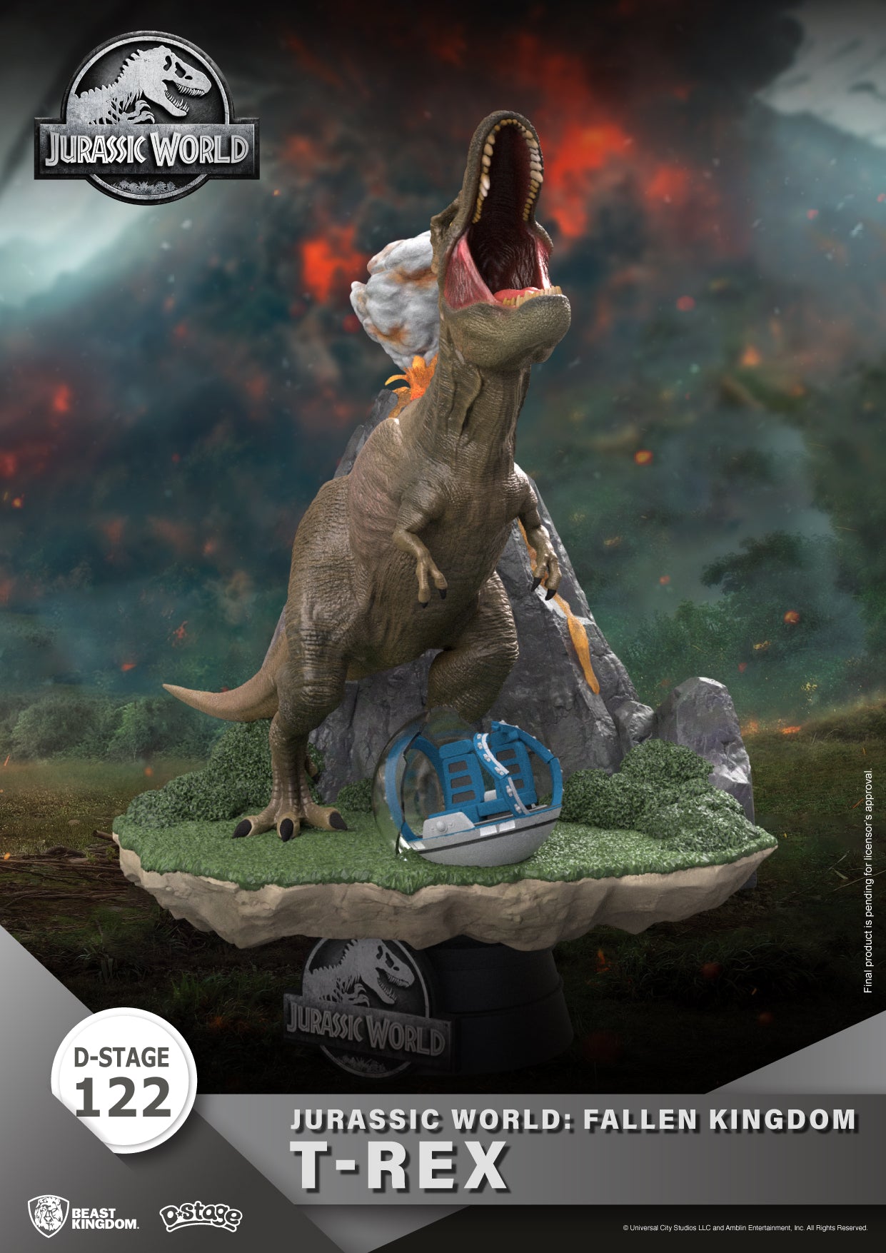 Beast Kingdom DS-122 Jurassic World: Fallen Kingdom-T-Rex Diorama Stage D-Stage Figure Statue