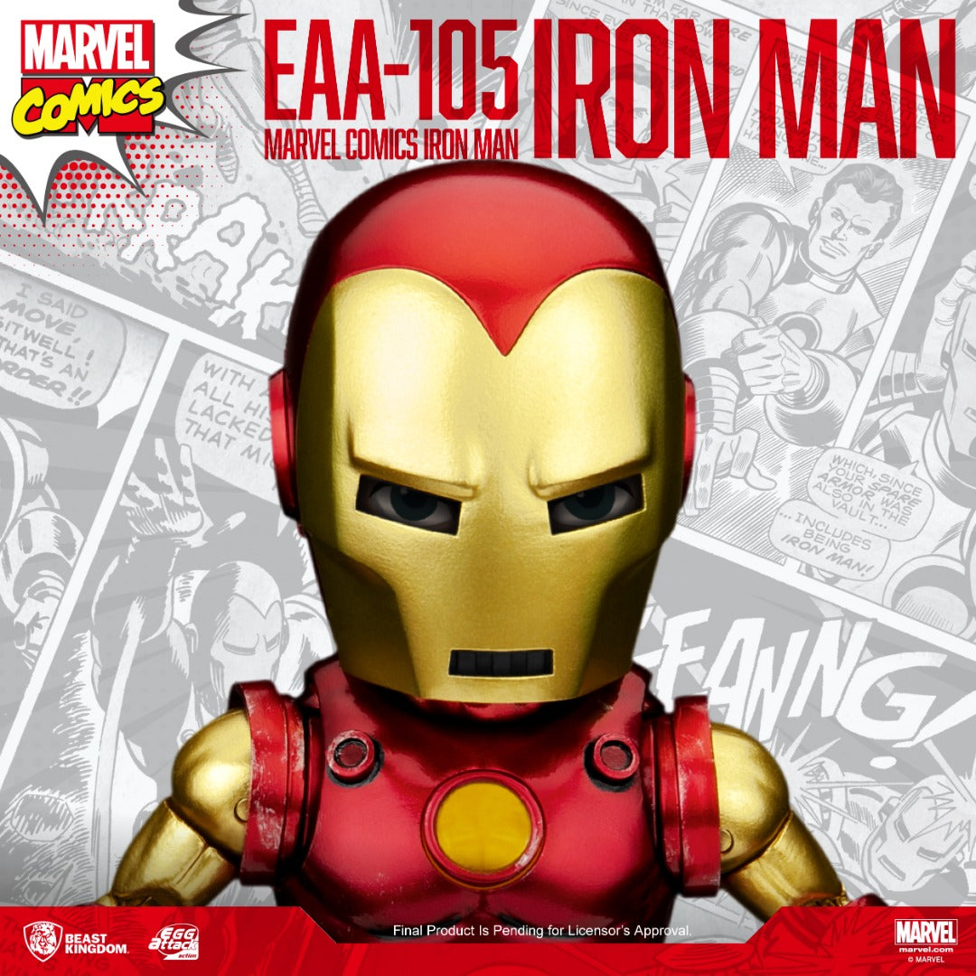 Beast Kingdom EAA-105 Marvel Comics Iron Man Classic Version Egg Attack Figure