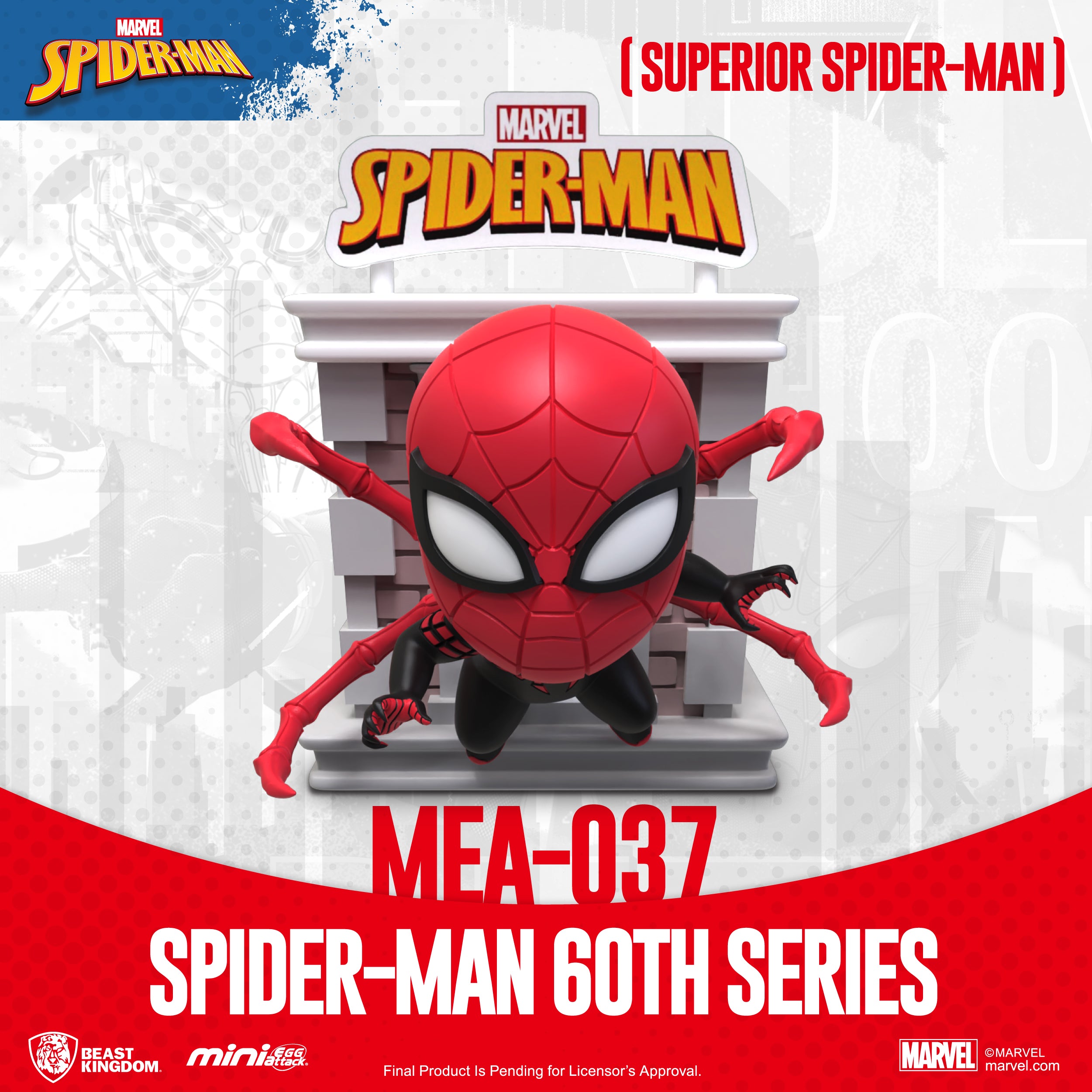 Beast Kingdom MEA-037 Marvel Spider-Man 60th Anniversary Series Bright Box Set Mini Egg Attack Figure