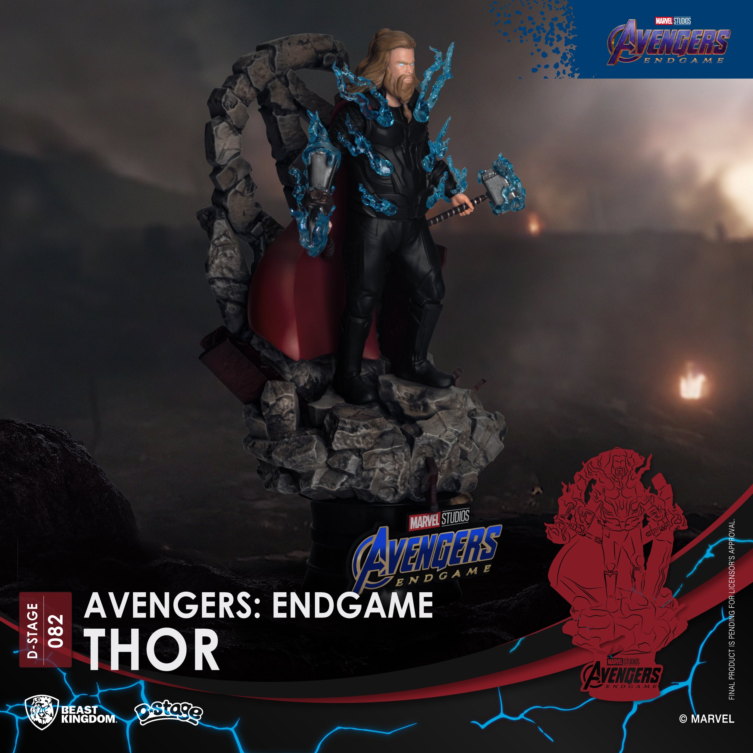 Beast Kingdom DS 082 Marvel Avengers Endgame Thor Diorama Stage D