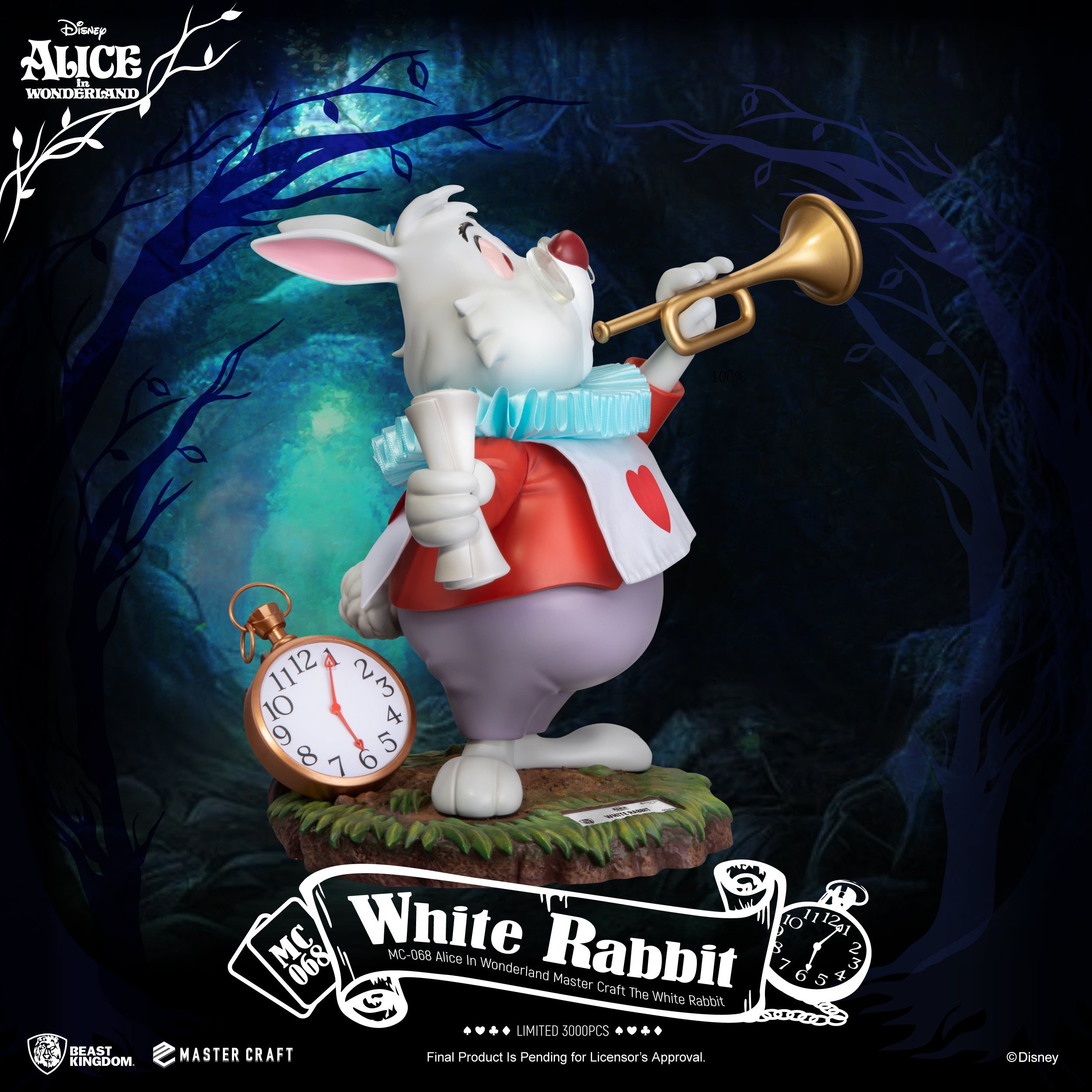 Beast Kingdom MC-068 Disney Alice In Wonderland Master Craft The White Rabbit 1:4 Scale Master Craft Figure Statue