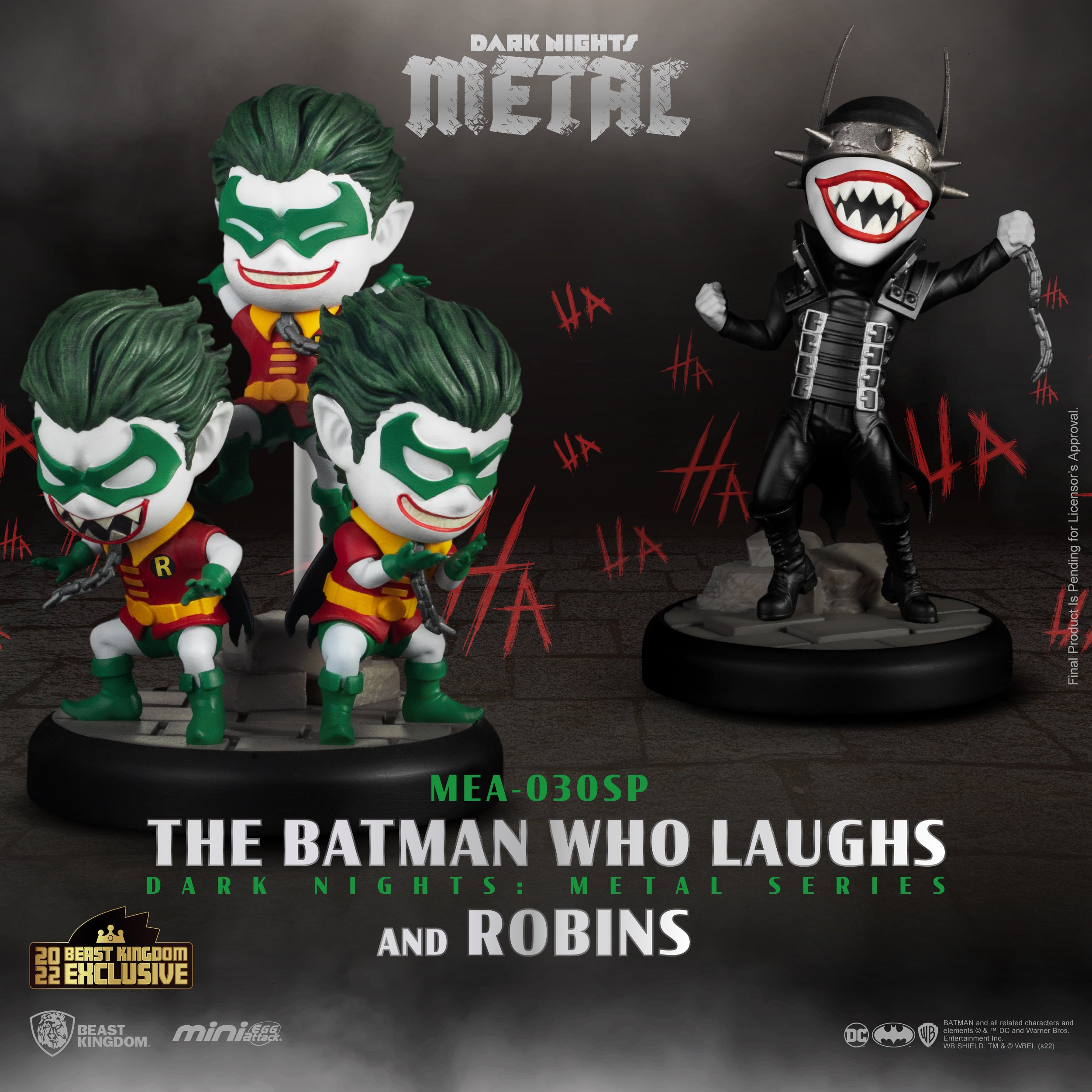 Beast Kingdom MEA-030SP DC Dark Nights: Metal Series The Batman Who Laughs & Robin Minions