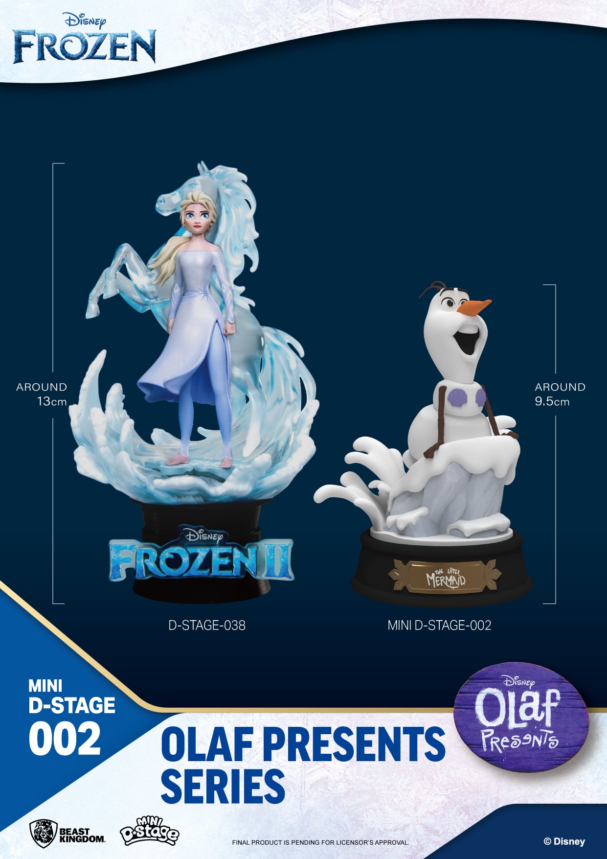 Beast Kingdom Mini DS-002 Disney Pixar Olaf Presents Series Set Mini Diorama Stage Figure