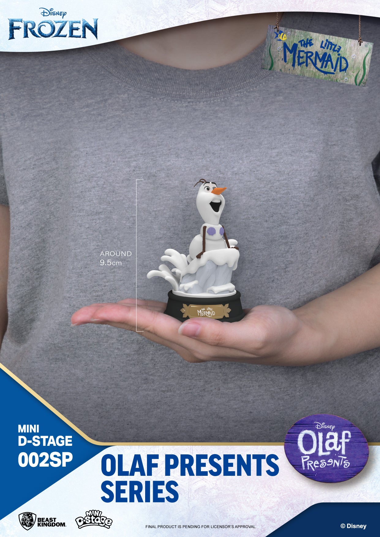 Beast Kingdom MDS-002SP Olaf Presents Series - Olaf Rapunzel & Ariel 2 Pack Mini Diorama Stage Figure Statue