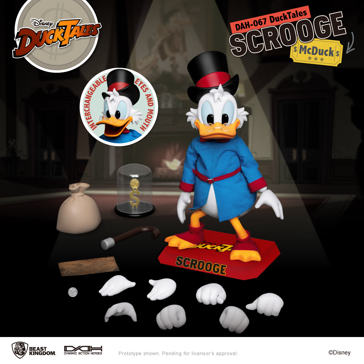 Beast Kingdom DAH-067 Disney DuckTales Scrooge McDuck Dynamic 8ction Heroes Action Figure