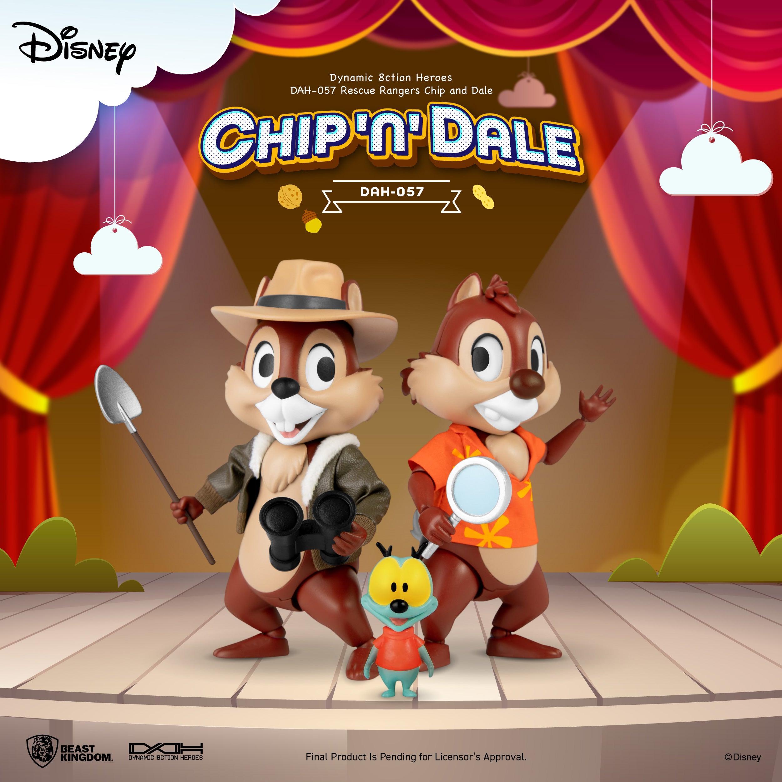 Beast Kingdom DAH-057 Disney Rescue Rangers Chip and Dale 1:9 Scale Dynamic 8ction Heroes Action Figure