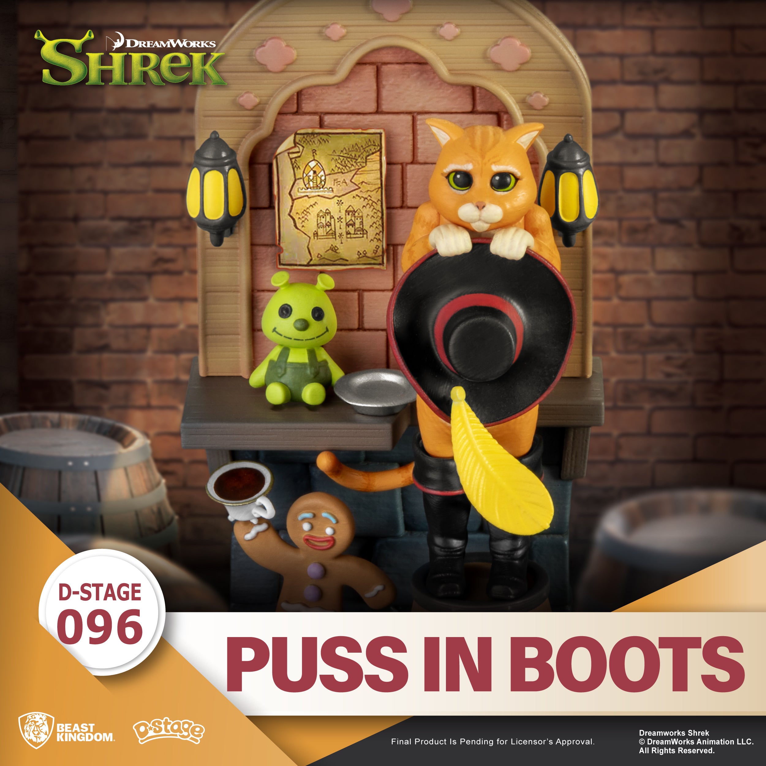 Beast Kingdom DS-096 Shrek: Puss In Boots Diorama Stage D-Stage Figure Statue