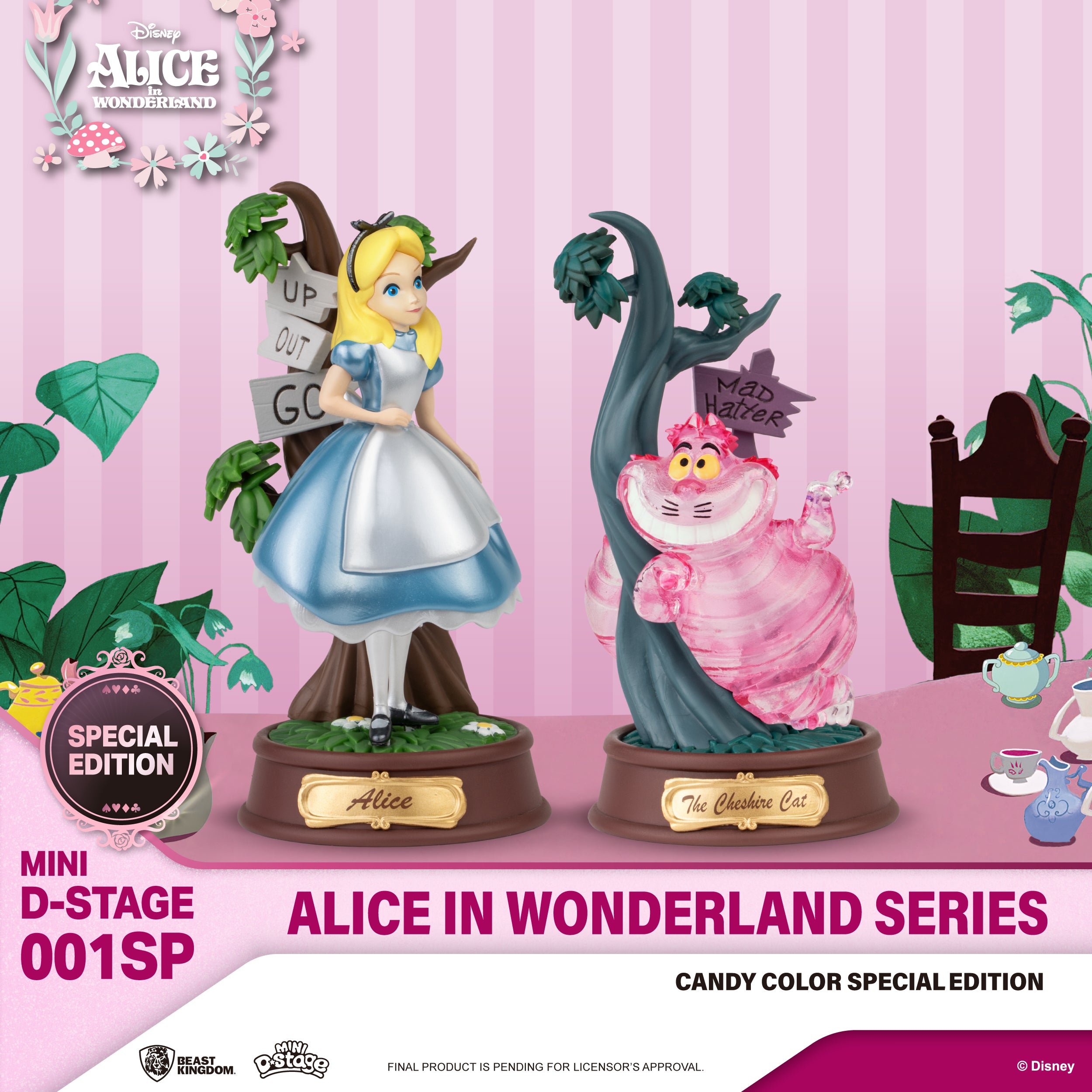 Beast Kingdom MDS-001SP Disney Pixar Alice in Wonderland Series - Candy Color Special Edition Mini Diorama Stage Figure Statue