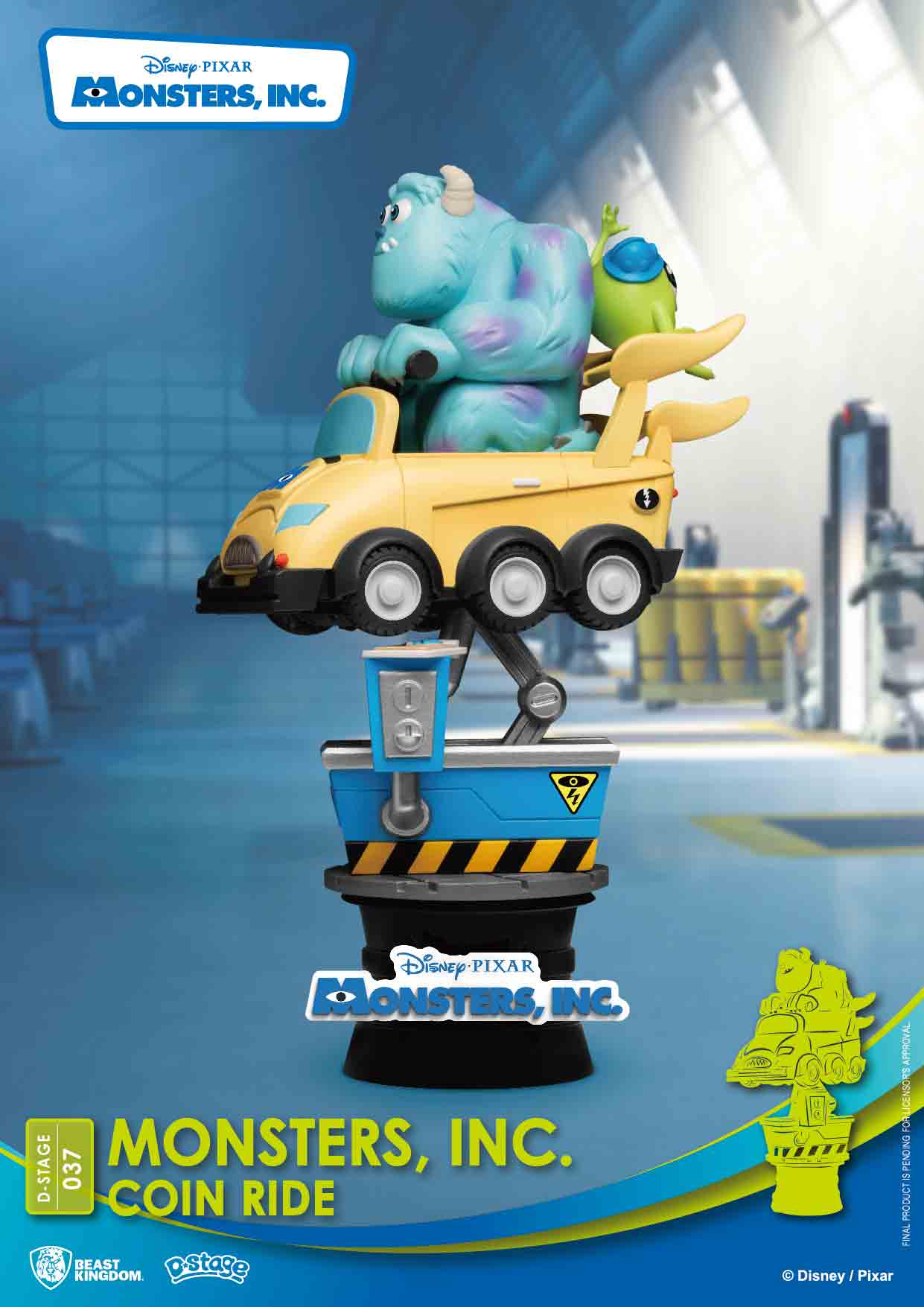 Beast Kingdom DS-037 Disney Pixar Monsters, Inc. Coin Ride Diorama Stage D-Stage Figure Statue
