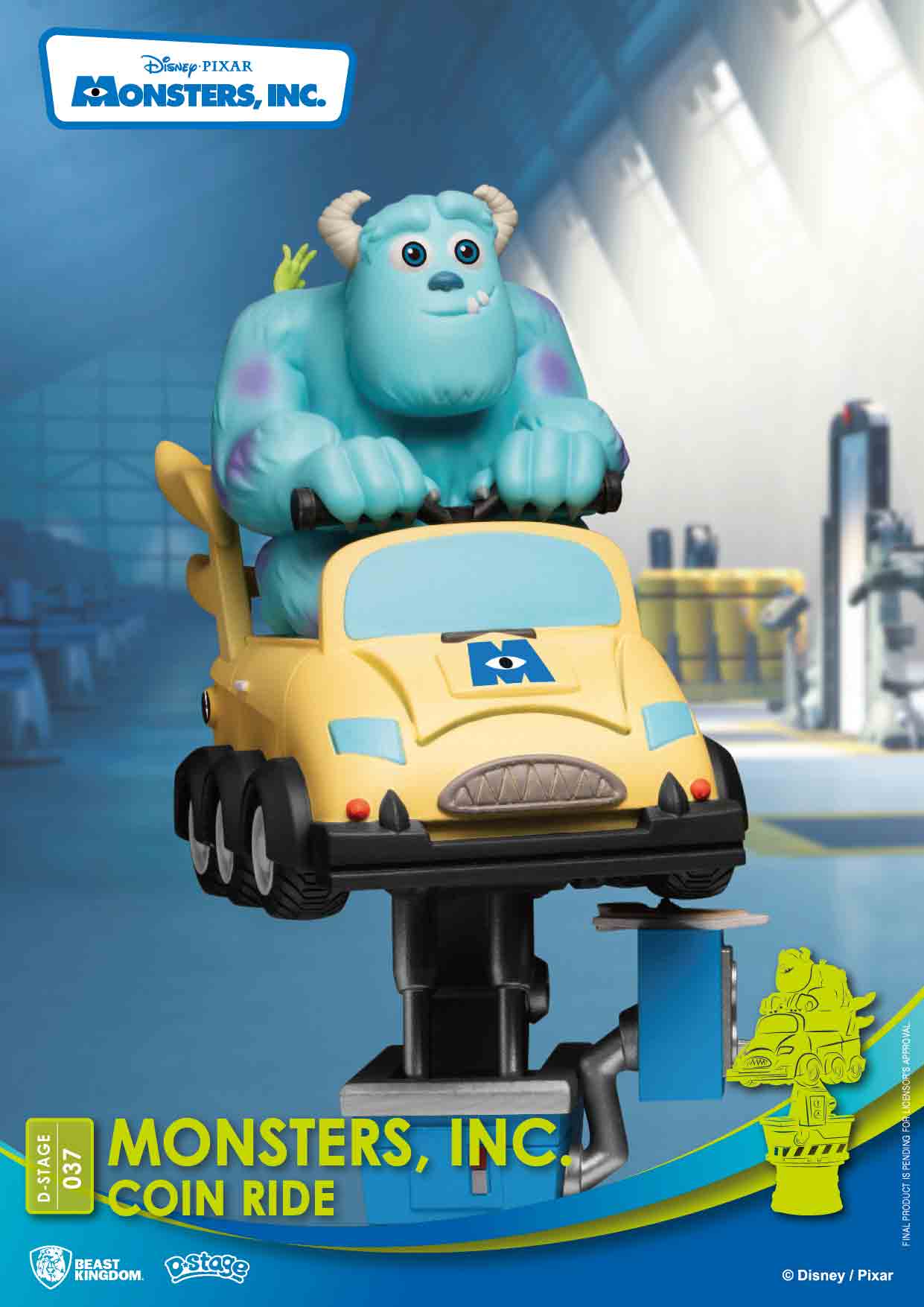 Beast Kingdom DS-037 Disney Pixar Monsters, Inc. Coin Ride Diorama Stage D-Stage Figure Statue