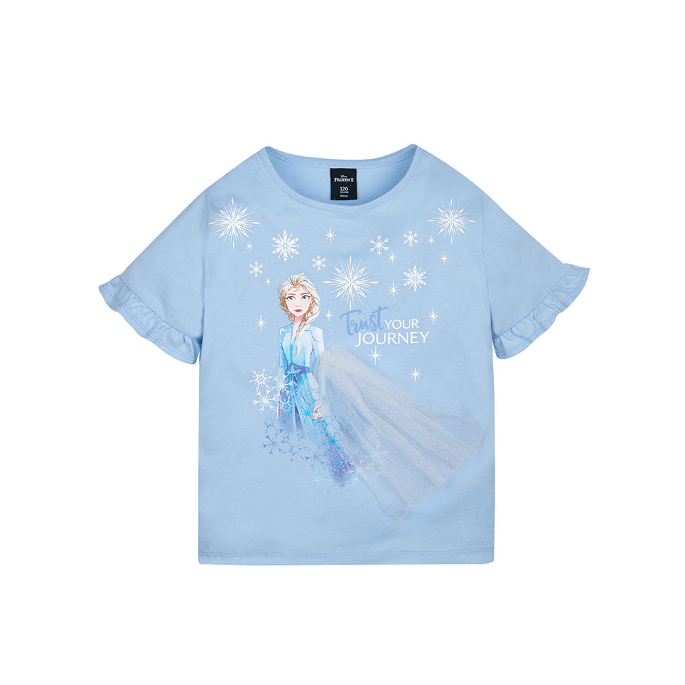 Beast Kingdom Frozen 2 Series Elsa Snowflake Kids Tee - (Blue)