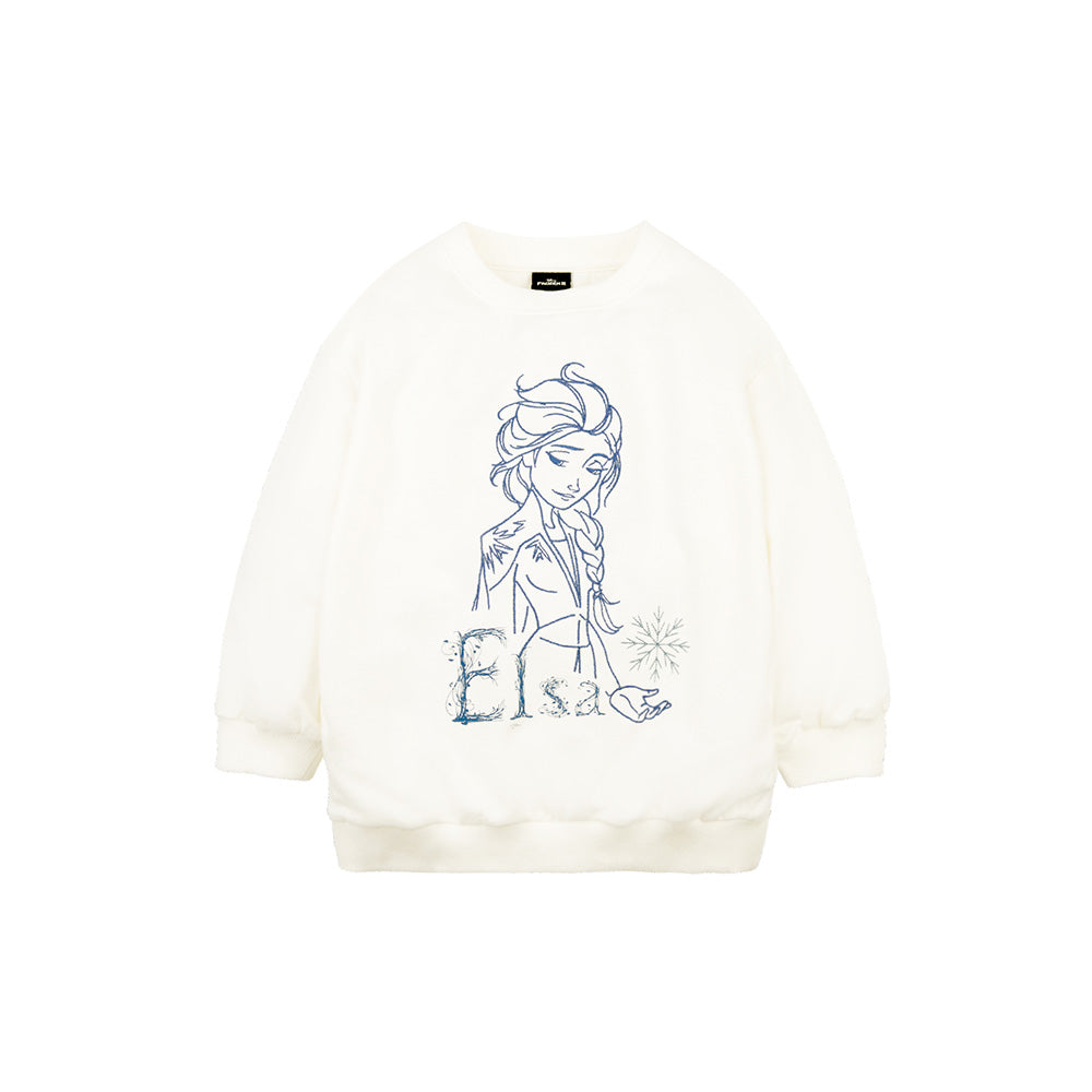 Beast Kingdom Frozen 2 Series: Elsa Embroidery Kids Sweatshirt (White)