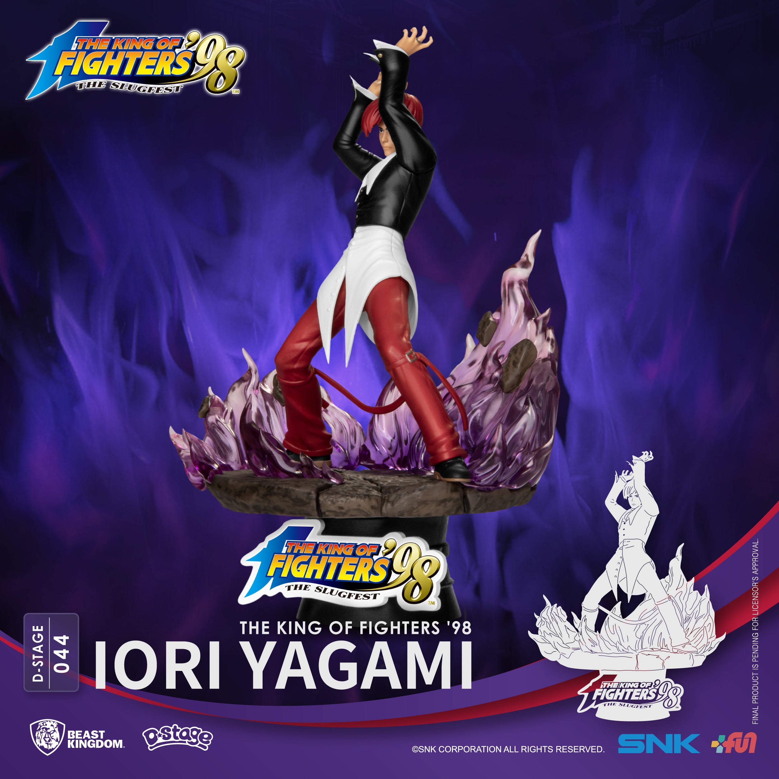Beast Kingdom SNK DS-044 The King of Fighters ‘98-Iori Yagami Diorama Stage D-Stage Figure Statue