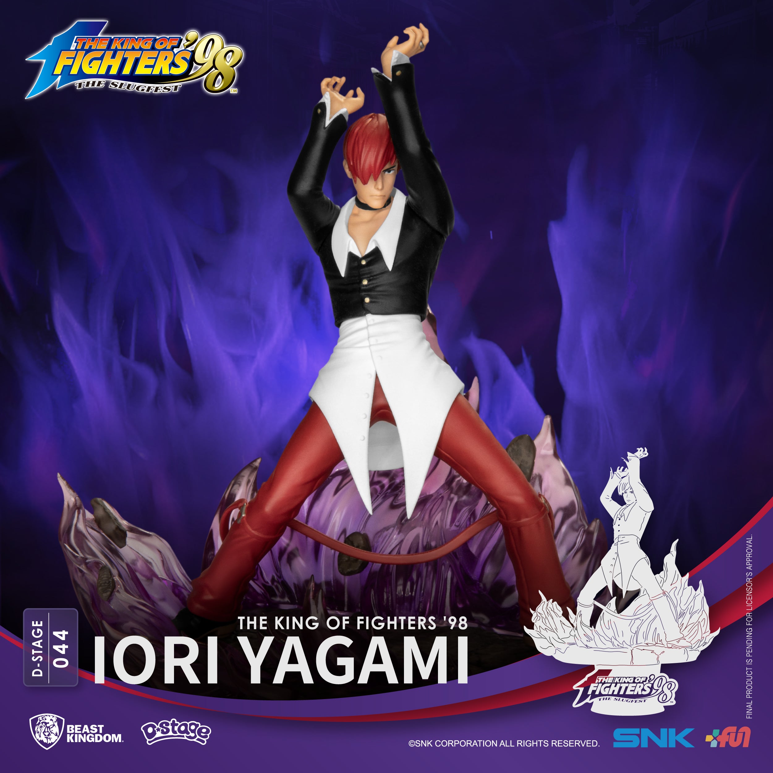 Beast Kingdom SNK DS-044 The King of Fighters ‘98-Iori Yagami Diorama Stage D-Stage Figure Statue