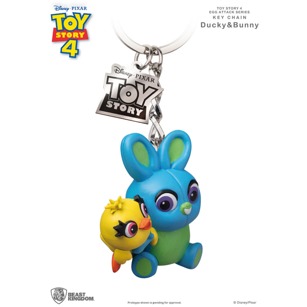Beast Kingdom Toy Story 4: Egg Attack Keychain Series - Ducky and Bunny